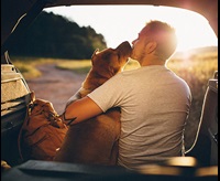 dog and person caring