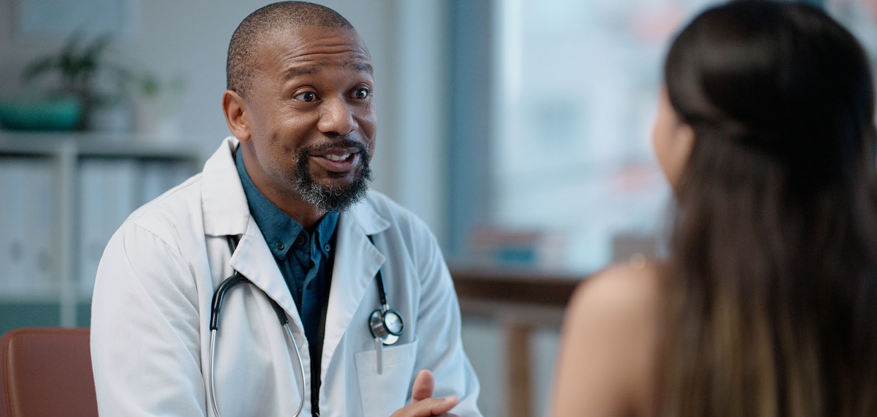 Doctor and patient having a conversation